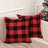 Christmas Pillow Covers- Christmas Throw Pillow Covers 18" x18" Set of 2, Decor Winter Holiday Decorative Pillow Covers, Red and Black Buffalo Check Plaid Throw Pillow Covers for Home Decor