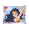 Everything Kids Wonder Woman Blue, Pink, & White Clouds & Hearts Plush Decorative Toddler Throw Pillow, Blue, Pink, Yellow, White