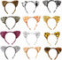 12pcs Animal Cat Ear Headbands Woodland Creatures Cosplay Forest Theme Costume Ears Headbands for Kids Party Favor Halloween Costume