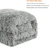 Toneed Comfy Fuzzy Throw Blanket for Home Decor, Plush Faux Fur Blankets, 50'' x 60'' Furry Sherpa Reversible Fleece Blanket for Girl Room, Office, Sofa, Couch and Bed, Grey