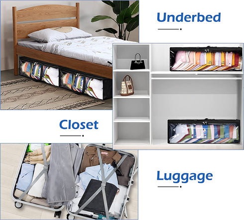MISSLO 2 Packs Hat Organizer for Baseball Caps for Closet Cap Storage Organizer with Durable Handles Large Hat Holder for Travel, Black