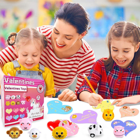 Pull Back Cars, 28 Pack Friction Powered Pull Back Car Toys+30 Valentine Cards+28 Prefilled Hearts, Kids Valentines Gifts Party Favors Set, Valentine Toys for Kids Classroom Exchange
