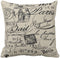 Emvency Throw Pillow Cover French Script Decorative Pillow Case Paris Home Decor Square 18x18 Inch Cushion Pillowcase