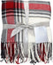 Plaid Throw Blanket 50 x 60 Inch Decorative Classic Blanket Comfortable and Ultra-Soft Ideal for Living Room, Couch, Travelling (50"x60", Ivory Multi)
