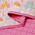 Amazon Basics Kids Cotton Reversible Quilt Bedspread - Full/Queen, Unicorn & Bubblegum Pink