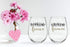 Boyfriend and Girlfriend 15 oz Stemless Wine Glasses (Set of 2) - Unique Engaged Wine Glasses for Fiance Unique Engagement Gifts For Him and Her