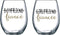 Boyfriend and Girlfriend 15 oz Stemless Wine Glasses (Set of 2) - Unique Engaged Wine Glasses for Fiance Unique Engagement Gifts For Him and Her