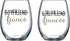 Boyfriend and Girlfriend 15 oz Stemless Wine Glasses (Set of 2) - Unique Engaged Wine Glasses for Fiance Unique Engagement Gifts For Him and Her