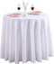 Surmente Table Cloth Polyester 132 Inch Round Tablecloth for Kitchen Dinning Party Wedding Rectangular Tabletop Buffet Decoration (White)