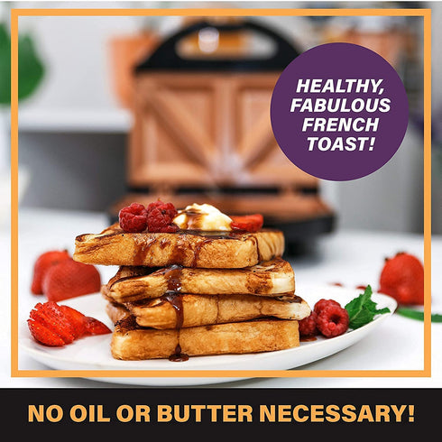GOTHAM STEEL Sandwich Maker, Toaster and Electric Panini Grill with Ultra Nonstick Copper Surface - Makes 2 Sandwiches in Minutes with Virtually No Clean Up, with Easy Cut Edges and Indicator Lights