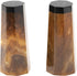 Creative Co-Op Resin, Horn Finish, Set of 2 Salt & Pepper Shaker, 3.5", Multi Color