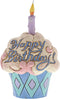 Enesco (4052066) Jim Shore Heartwood Creek Mini Birthday Cupcake Stone Resin Figurine, 3.75", Multicolor