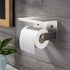 YIGII Toilet Paper Holder with Shelf - Stainless Steel Toilet Roll Holder Self Adhesive or Wall Mounted for Bathroom