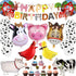 53Pcs Farm Birthday Party Supplies for Kids Barnyard Farm Animal Theme Party Decorations Animal Birthday Banner Farm Animal Walking Balloons Cow Print Balloons Cupcake Toppers Set for Boys Girls