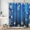 Snowflake Shower Curtain Blue Winter Holiday Sparkle Shiny Snow Bathroom Curtain for Kids Christmas Bathroom Decor Polyester Fabric Waterproof 60x72 Inch