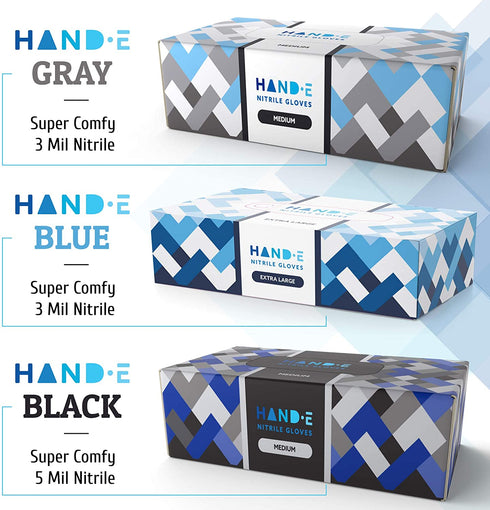 Disposable Blue Nitrile Gloves 100 Count - Latex Free Medical Gloves