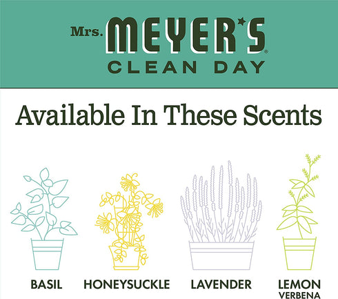Mrs. Meyer's Multi-Surface Cleaner Spray, Everyday Cleaning Solution for Countertops, Floors, Walls and More, Basil, 16 fl oz - Pack of 3 Spray Bottles