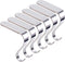 URATOT 6 Pieces Silver Christmas Stocking Holder Metal Mantel Stockings Hangers Christmas Stocking Clips for Christmas Party Decoration