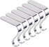 URATOT 6 Pieces Silver Christmas Stocking Holder Metal Mantel Stockings Hangers Christmas Stocking Clips for Christmas Party Decoration