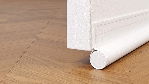 McDILS Under Door Draft Blocker White - Door Draft Stopper 32 to 38 inches - Weatherproofing Door Seal Strip - Draft Stopper for Bottom of Door - Noice Reduction Sound Proof Door Draft Blocker White