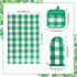 6 Pieces Christmas Buffalo Plaid Pot Holders Oven Mitts Dish Towels Set, Farmhouse Plaid Mitts Tea Towels Multipurpose Holder for Kitchen Cooking Baking Grilling Home Decoration (Green and White)