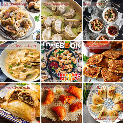 Dumplings Maker 8 PCs Stainless Steel, Empanada Press Mold Set and Cutter for Chinese Wonton Pie Ravioli Pierogi, Gyoza Dough Pastry Wrappers Pot Stickers Skin Manual Stuffing Spoon Flour Ring Tools