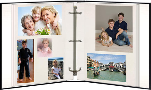 Pioneer Photo Albums Magnetic Self-Stick 3-Ring Photo Album 100 Pages (50 Sheets), Navy Blue