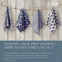 Elrene Home Fashions Everyday Casual Prints Assorted Kitchen Towels, Cotton Dish Towels, 17 Inches by 28 Inches, Indigo Blue, Set of 4