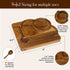 Small Wood Tray for Eating - Individual Acacia Wood Serving Tray - Natural Wooden Plate for Food & Drinks - Small Wooden Tray for Breakfast - Tea Coffee and Snacks - with Acacia Spoon