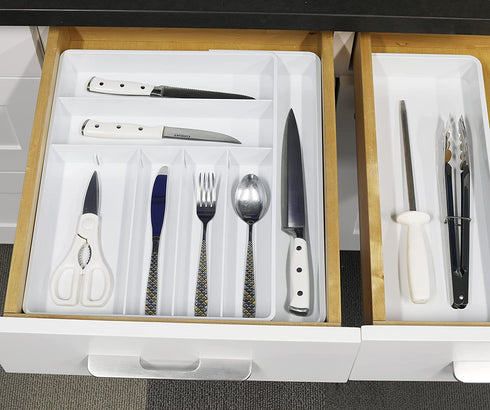 SimpleHouseware Expandable Kitchen Drawer Flatware Organizer