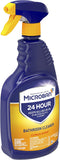 Microban 24 Hour Bathroom Cleaner and Sanitizing Spray, Citrus Scent - 22 Ounce (Pack of 2)