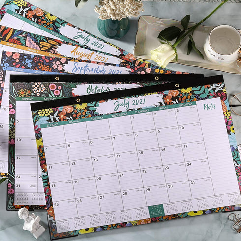 2022 Desk Calendar - 18 Months Extra Large Desk/Wall Calendar, 22" x 17" , Jul 2021 - Dec 2022, Academic Desk Calendar with Corner Protectors