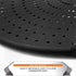Beckon Ware NON-RUST Silicone Splatter Screen for Cooking- 11" or 13 inch Multi-Use Splatter Shield, Drain Board and Strainer. Non-Stick, Food Safe & Heat Resistant Universal Pan Cover, Black