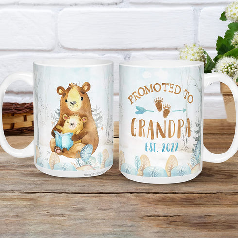 Promoted to Grandparents 2022 Coffee Mug, New Grandma Grandpa, Ets 2022 Gift for New Grandparents (15 Oz)