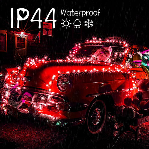 Red Mini Christmas Lights - 39 Feet 100 LED Fairy Lights with 8 Lighting Modes Waterproof Connectable for Indoor Outdoor Xmas Tree Garland Wreath Holiday Valentine's Day Decoration