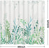 Likiyol Watercolor Floral Shower Curtain, Blue and Green Shower Curtain Teal and White Shower Curtains, Rustic Spring Shower Curtain with 12 Hooks, Waterproof Fabric Shower Curtains for Bathroom