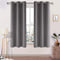 DWCN Room Darkening Blackout Curtains Thermal Insulated Curtain for Bedroom Grommet Window Curtain Panel 42 x 63 Inch, Set of 2 Panels,Thick Grey Curtains