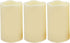 CANDLE CHOICE 3 Waterproof Outdoor Battery Operated Flameless LED Pillar Candle with Timer Flickering Plastic Resin Electric Decorative Light for Lantern Patio Garden Home Decor Party Wedding