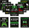 10 Video Game Poster Sign Gamer Art Print Boy Game on Birthday Party Wall Decoration, Inspirational Words Quote Poster 10 x 8 Inch Wall Gaming Art for Kids Boy Bedroom Decor, No Frame (Green)