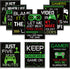 10 Video Game Poster Sign Gamer Art Print Boy Game on Birthday Party Wall Decoration, Inspirational Words Quote Poster 10 x 8 Inch Wall Gaming Art for Kids Boy Bedroom Decor, No Frame (Green)