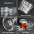 Small Mason Jars 4 oz - 12 Pack Glass Canning Jars with Regular Airtight Lids and Bands, Mini Clear Mason Jars for Preserving, Honey, Jam, Baby Food, Kitchen Spices, Tea, DIY Projects, Dishwasher Safe