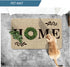 Artoid Mode Home Quote Boxwood Wreath Welcome Decorative Doormat, Daily Holiday Farmhouse Low-Profile Floor Mat Switch Mat for Indoor Outdoor 17 x 29 Inch