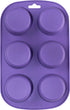 Bakerpan Silicone Muffin Pan, Cupcake Tray, Baking Cups, Cupcake Holders, 6 Cups (Purple) (2)
