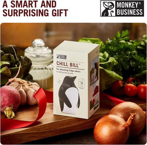Chill Bill Refrigerator Deodorizer | Soda Holder for Refrigerator | Cute Fridge Deodorizer | Refrigerator Odor Eliminator | Fun Kitchen Gadgets | Baking-Soda Fridge Smell Remover | by Monkey Business
