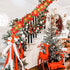 Dazzle Bright 7 FT Christmas Poinsettia Flowers Garland Decorations, 10 LED Lighted Artificial Velvet String Lights with Red Berries Holly Leaves, Xmas Ornaments for Indoor Outdoor Fireplace Decor