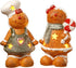National Tree 7" Gingerbread Couple, Brown