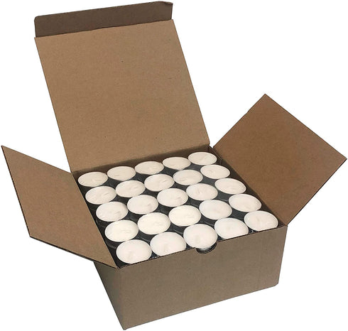 Amazon Basics 200-Pack Unscented Tealight Candles - 4 Hour Burn Time - White