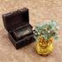 SING F LTD Feng Shui Money Luck Stone Tree Crystal Art Decoration Office Living Room Good Luck Best Gift Green