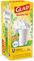 Glad Trash & Food Storage OdorShield Small Trash Bags, Gain Original & Febreze, 4 Gal, 26 Ct - Pack of 6 (Package May Vary) (COMINHKG128835)