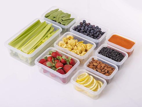 Fullstar (9 Pack) Food Storage Containers with Lids - Plastic Food Containers with Lids - Plastic Containers with Lids BPA-Free - Leftover Food Containers - Airtight Leak Proof Food Container